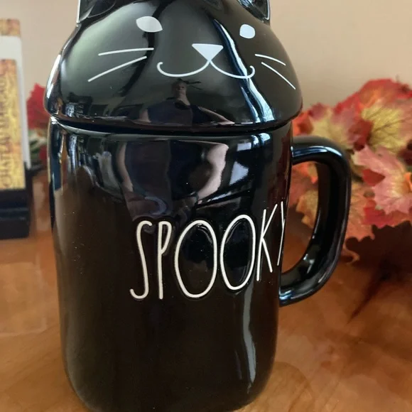 Rae Dunn Black Spooky Halloween Topper Mug - Picture 11 of 13